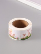 Наклейка бумага «Пасхальные кролики», 3×5 см, 200 шт. в рулоне - Фото 5