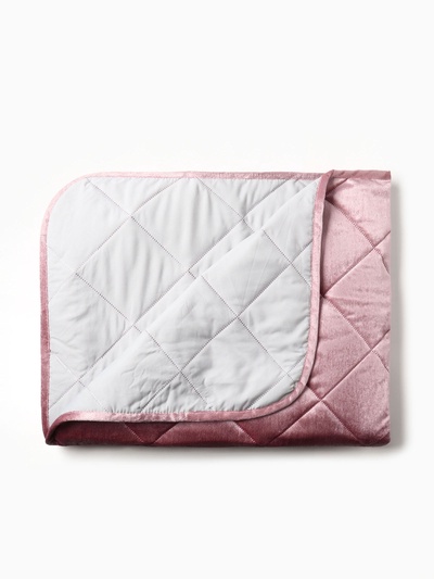 Покрывало Этель 1.5 сп 120×200±5 см, розовый, велюр, 100% п/э