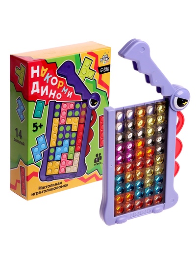 УЦЕНКА Настольная игра для детей на логику «Накорми Дино», 1 игрок, 5+