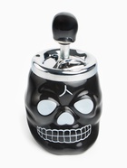 Пепельница для дома бездымная «Череп», для сигарет и стиков, 13×16 см, черная - фото 41516545