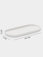 Блюдо сервировочное Magistro White Snow, 24.5×11×1.5 см, фарфор, белое - Фото 2