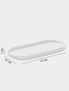 Блюдо сервировочные Magistro White Snow, 21×10×1 см, фарфор, белое - Фото 2