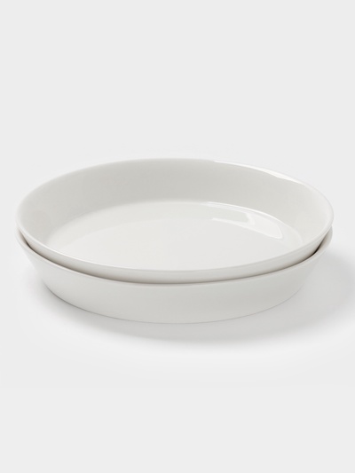 Тарелки глубокие Magistro White Snow, набор 2 шт., 600 мл, 21.5×3.5 см, фарфор, белые