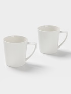 Кружки Magistro White Snow, набор 2 шт., 340 мл, фарфор, белые - Фото 1