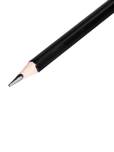 Набор карандашей чернографитных 12 штук, Calligrata Classic, с ластиком, заточенные, пластик, трехгранные, черные