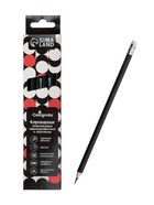 Набор карандашей чернографитных Calligrata. Classic, 12 штук, HB, с ластиком, трёхгранные, пластиковые, чёрный корпус - Фото 3