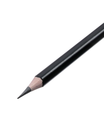 Набор карандашей чернографитных 12 штук, Calligrata Classic, с ластиком, заточенные, пластик, трехгранные, черные