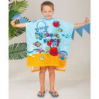 Детское полотенце-пончо с капюшоном Морская братва 60 х 120 см, хлопок 280 гр/м2 - Фото 1