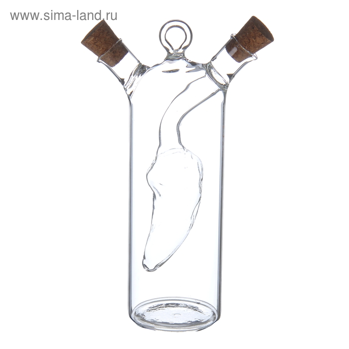 Бутыль 2 в 1 для соусов и масла «Фьюжн. Перчик», 300/50 мл - Фото 1