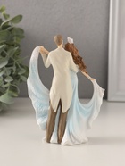 Фигурка полистоун «Танцующая пара», бело-голубой, 9.5×5×13 см - Фото 3