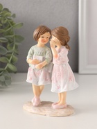 Фигурка полистоун «Малышки-подружки», розово-зелёный, 8.5×5×12.5 см - Фото 4