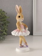 Фигурка полистоун «Зайка-балерина в бело-розовой пачке», 7×7×18 см - Фото 2