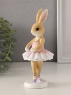 Фигурка полистоун «Зайка-балерина в бело-розовой пачке», 7×7×18 см - Фото 4