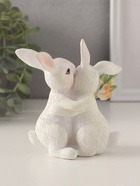 Фигурка полистоун «Парочка зайчиков с тюльпанами. Объятия», 11×5.5×11.5 см - Фото 3