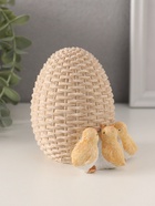 Фигурка полистоун «Цыплята у плетёного яичка», 10×8×10 см - Фото 2