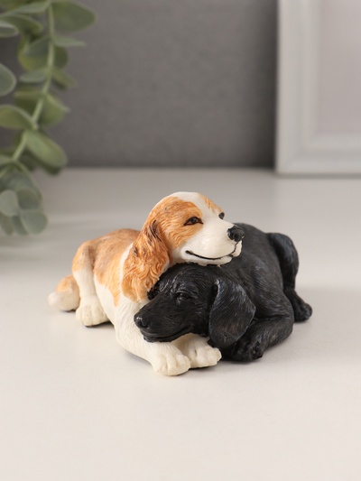 Фигурка полистоун «Спаниели. День и ночь», 10×8.5×5 см