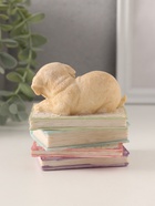 Фигурка полистоун «Щенок спит на книгах», 9×7×8.5 см - Фото 4