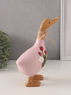 Фигурка полистоун «Утка с ромашками и тюльпанами», 17×7.5×21.5 см - Фото 2