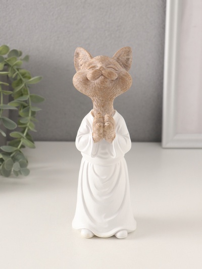 Фигурка полистоун «Кот-мастер карате», 6.5×6.5×18.5 см