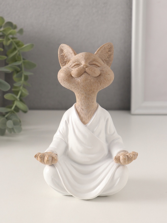 Фигурка полистоун «Кот дзен», 10×6.5×15 см - Фото 1