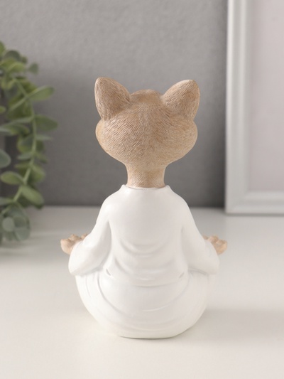 Фигурка полистоун «Кот дзен», 10×6.5×15 см