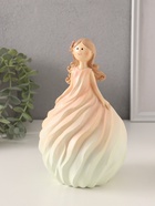 Фигурка полистоун «Девочка-зефирка с цветком в волосах», розово-жёлтый, 11.5×10.5×18.5 см - Фото 4