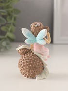 Фигурка полистоун «Девочка-фея в розовом платье на фрукте с божьей коровкой», 6.5×5×9 см - Фото 3
