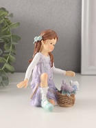 Фигурка полистоун «Девочка в сиреневом сарафане с корзинкой цветов», 11×6.5×12 см - Фото 2