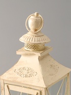 Металлический подсвечник-фонарь на 1 свечу «Ромб», металл, стекло, белый с патиной, 52.5×17.5×17.5 см  (артикул 10864718)  большой выбор товаров оптом и в розницу по низким ценам с доставкой