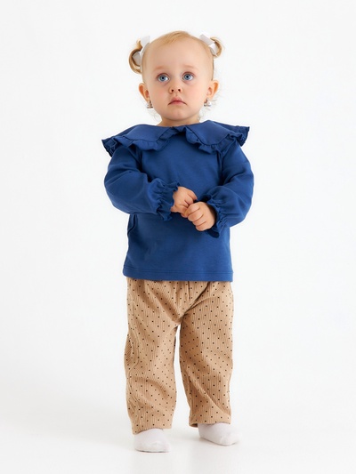 Кофточка для девочки Крошка Я BASIC LINE, рост 86-92 см, синяя