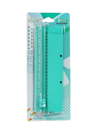 Резак для бумаги роликовый А5, до 3 листов, безопасное, зеленый