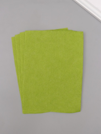 Фетр мягкий 1.5 мм, «Зелёный», набор 4 листа, 15×20 см