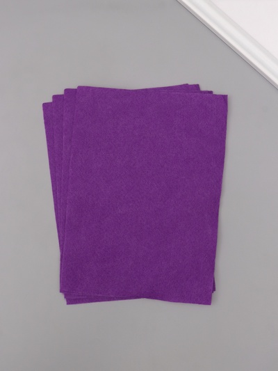 Фетр мягкий 1.5 мм, «Тёмно-фиолетовый», набор 4 листа, 15×20 см