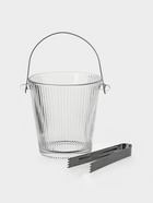 Ведро для льда «Риф», 900 мл, 15.5×14×13.5 см, с щипцами, стекло, прозрачное - Фото 1