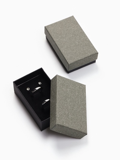 Коробочка подарочная под набор «Лофт»,5×8 см, серая, вставка чёрная