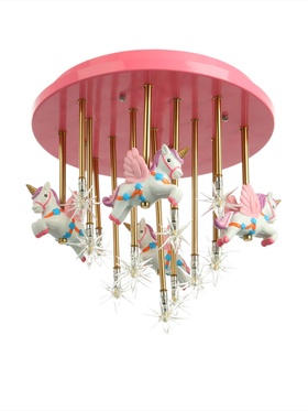 {{photo.Alt || photo.Description || 'УЦЕНКА Люстра «Карусель» 13хG9 40 Вт розовый 50×50×30 см BayerLux'}}