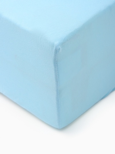 Простыня на резинке 2-спальная KUPU-KUPU, 180×200+20 см, голубая, трикотаж