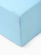 Простыня на резинке 2-спальная KUPU-KUPU, 180×200+20 см, голубая, трикотаж - Фото 5