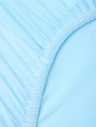 Простыня на резинке 2-спальная KUPU-KUPU, 180×200+20 см, голубая, трикотаж - Фото 6