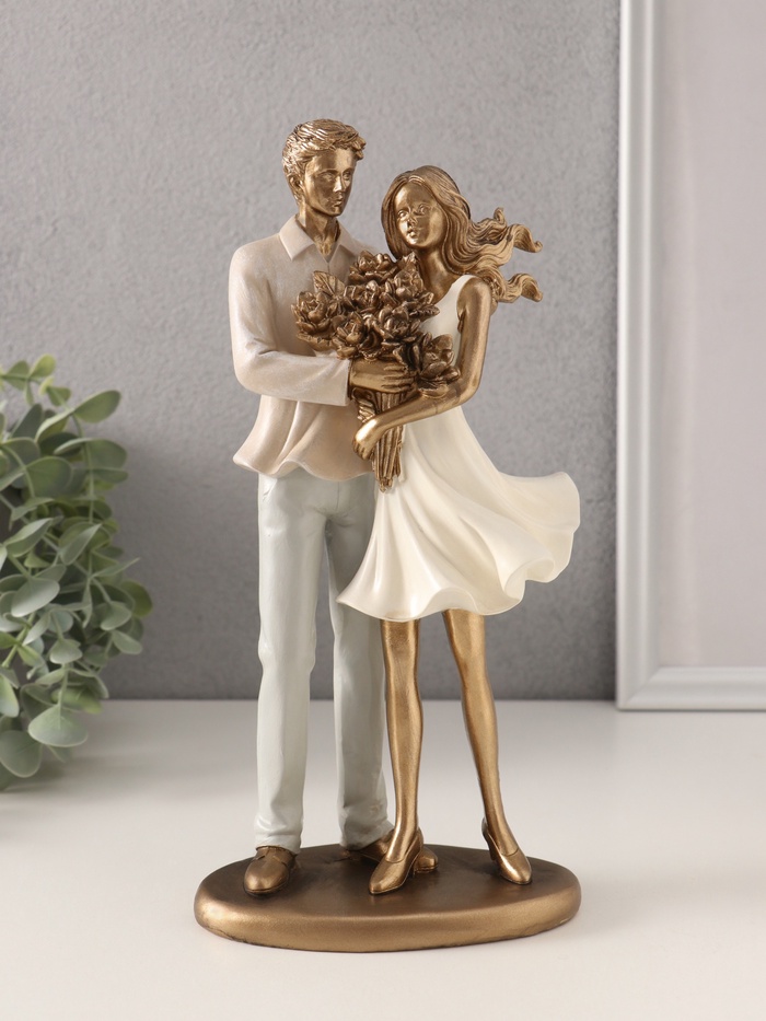 Фигурка полистоун «Букет для любимой», 12.5×7.5×25.5 см - Фото 1