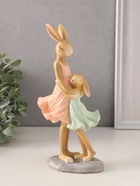 Фигурка полистоун «Зайки. Мама с дочкой», 11.5×7×21.5 см - Фото 1