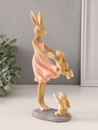 Фигурка полистоун «Зайки. Мама с детьми», 9.5×6×22.5 см - Фото 1