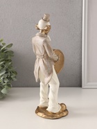 Фигурка полистоун «Клоун с барабаном», бело-бежевый, 10×6×23.5 см - Фото 2