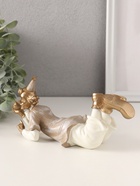 Фигурка полистоун «Клоун с птичкой в ладони», бело-бежевый, 20.5×7×8.5 см - Фото 4