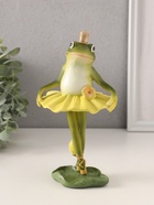 Фигурка полистоун «Лягушка-царевна в жёлтой пачке балерины», 10.5×9×19 см - Фото 1