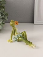 Фигурка полистоун «Лягушонок в набедренной повязке из листьев, с цветком во рту», 15×9.5×8 см - Фото 4