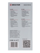 Миксер BRAYER 1302BR, ручной, 800 Вт, 5 скоростей, 2 насадки, чёрно-серый - Фото 8
