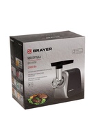 Мясорубка BRAYER 1608BR, электрическая, 2000 Вт, реверс, 3 диска, 4 насадки, 2 кг/мин - Фото 11