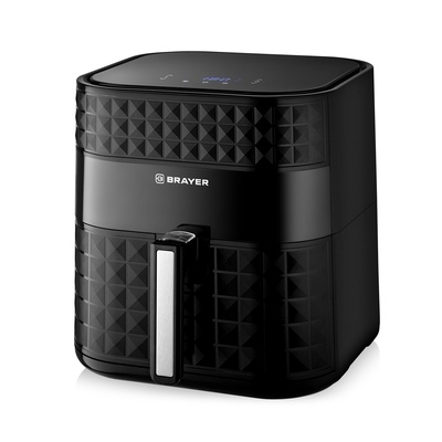 Аэрогриль BRAYER 2035BR, 1800 Вт, 6 л, 7 программ, 80-200°С, таймер, корзина, решётка