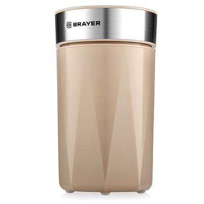 Кофемолка BRAYER 1189BR, электрическая, ножевая, 150 Вт, 60 грамм, бежевая